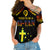 Vanuatu Proud To Be A Ni-Van - Polynesian Pattern Cross Shoulder Shirt - Tafea Province LT7 Female Black - Polynesian Pride