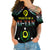 Vanuatu Proud To Be A Ni-Van - Polynesian Pattern Cross Shoulder Shirt - Penama Province LT7 Female Black - Polynesian Pride