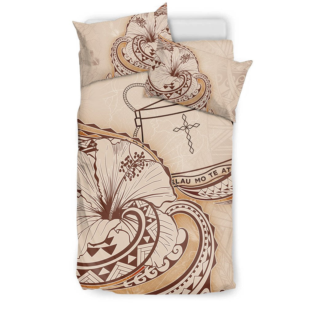 Tokelau Bedding Set - Hibiscus Flower Vintage Style - Polynesian Pride