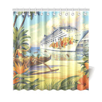 Vintage Hawaii Shower Curtain - Polynesian Pride