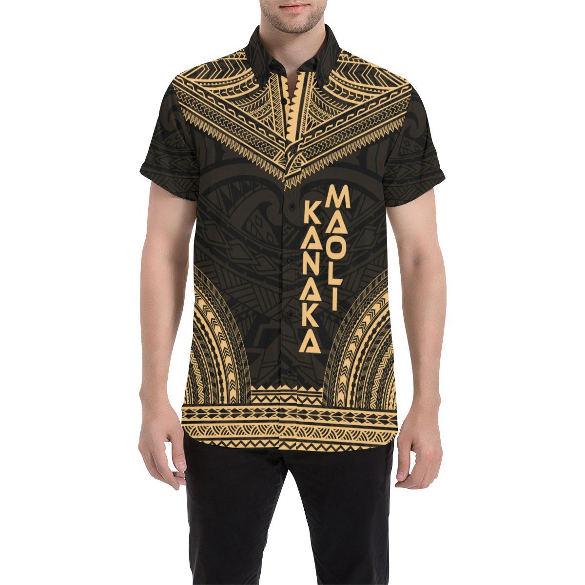 Kanaka Maoli Polynesian Chief Shirt - Gold Version - Polynesian Pride