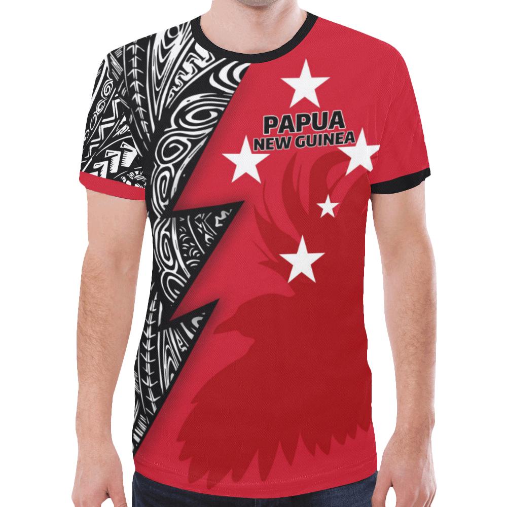 Papua New Guinea All Over T Shirt Papua New Guinea Flag Polynesian Tattoo - Polynesian Pride