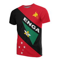 Papua New Guinea T Shirt PNG Flag Enga Province Flag Unisex Red - Polynesian Pride