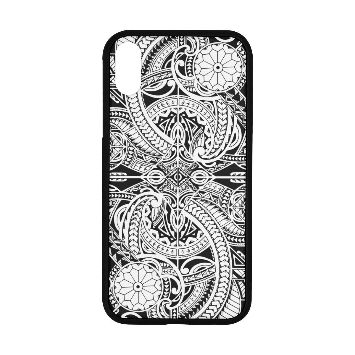 Polynesian 23 Rubber Phone Case One Size iPhone XR (6.1") Black - White - Polynesian Pride