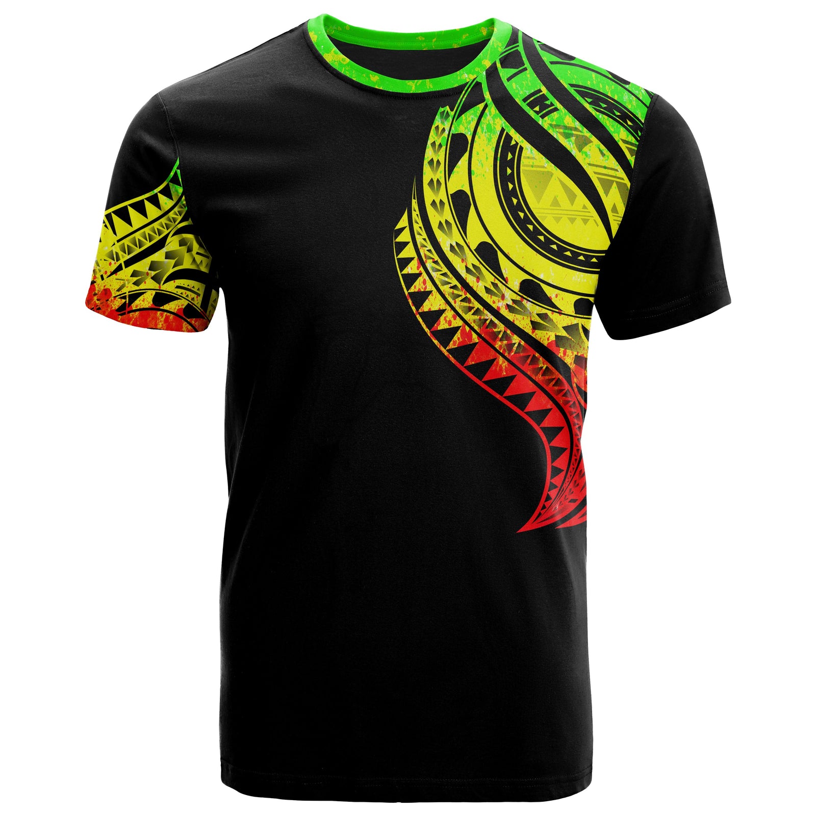 Tokelau T Shirt Tokelauan Tatau Reggae Patterns With Coat of Arms Unisex Black - Polynesian Pride