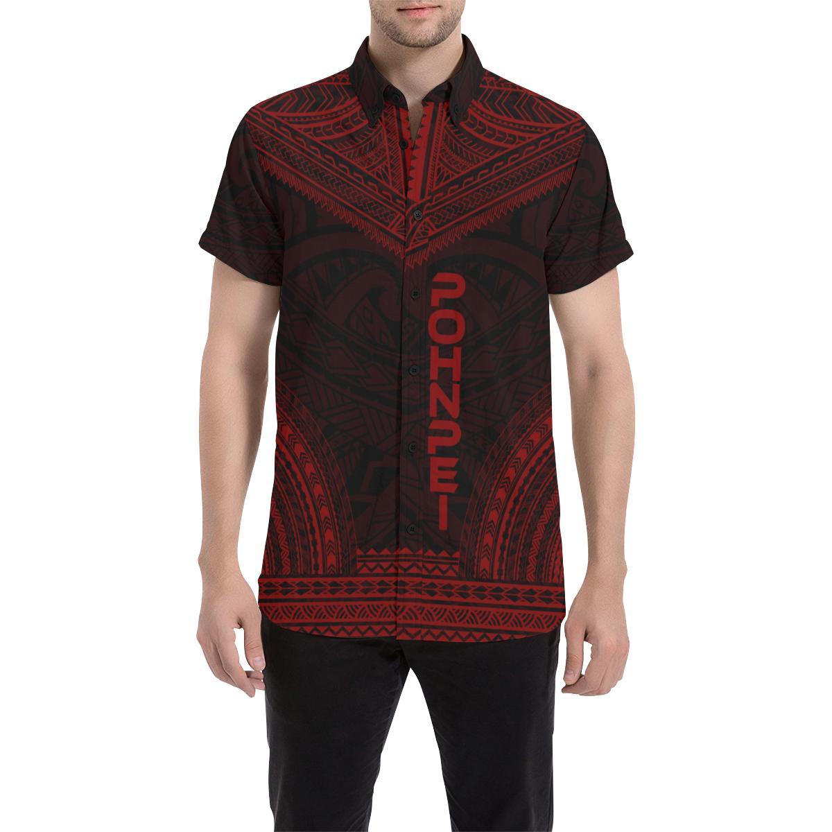Pohnpei Polynesian Chief Shirt - Red Version - Polynesian Pride