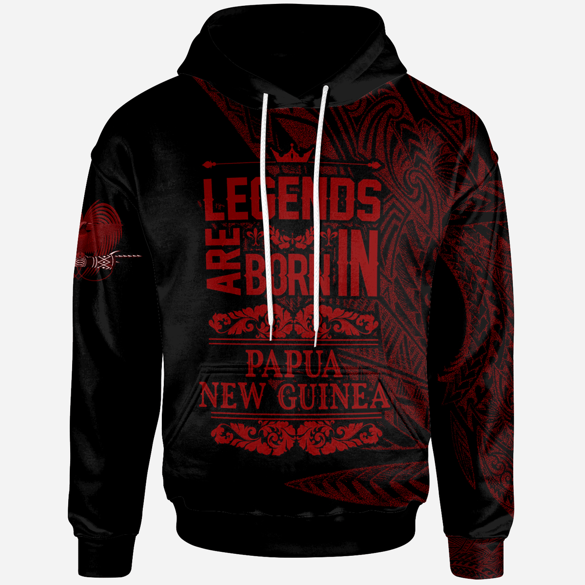 Papua New Guinea Hoodie Legends Are Born In Red Color Unisex Red - Polynesian Pride