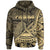 American Samoa Hoodie Fagasa Polynesian Gold Patterns Unisex Black - Polynesian Pride