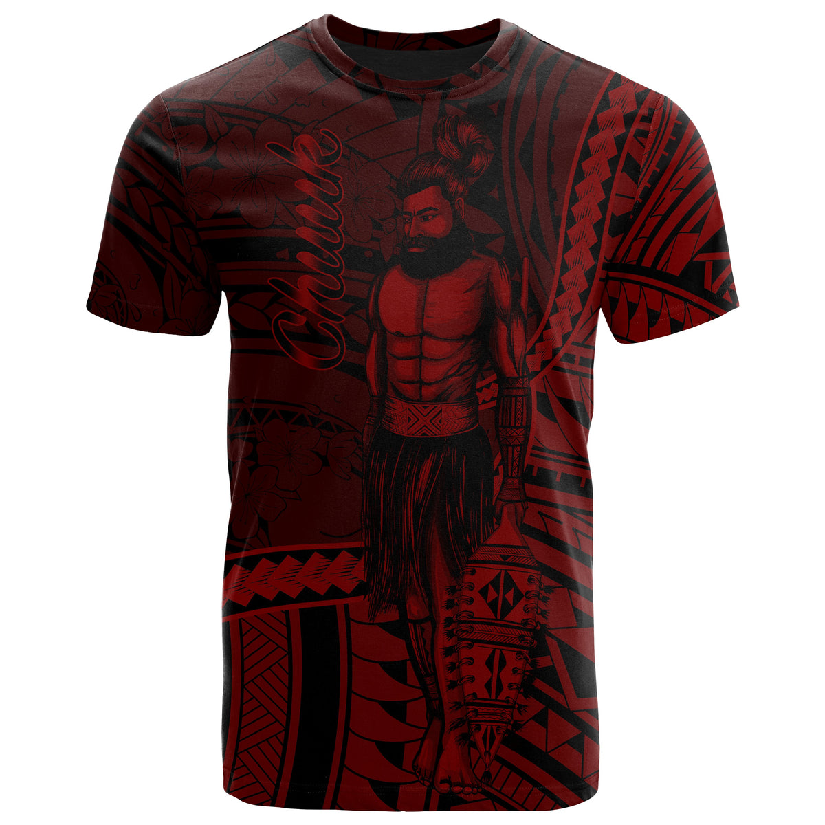 Chuuk State T Shirt Seal of Chuuk State Polynesian Red Patterns Unisex Black - Polynesian Pride