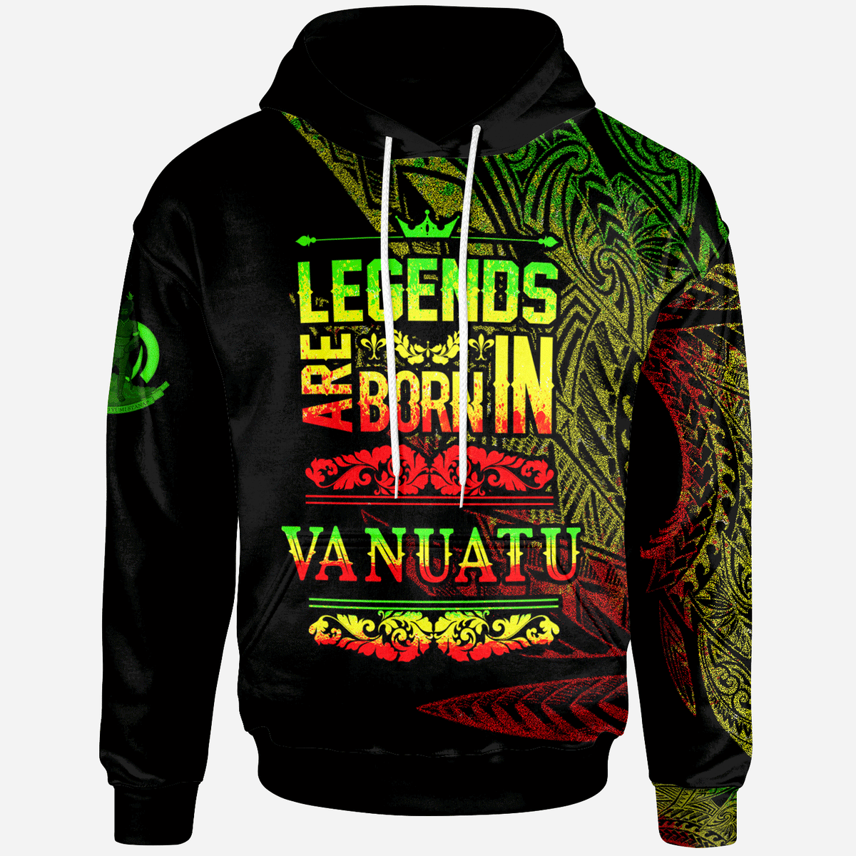 Vanuatu Hoodie Legends Are Born In Reggae Color Unisex Reggae - Polynesian Pride