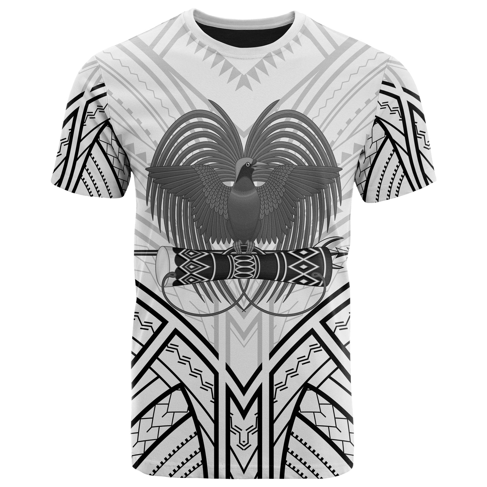 Papua New Guinea T Shirt Papua New Guinea Seal Tribal Patterns Unisex Black - Polynesian Pride