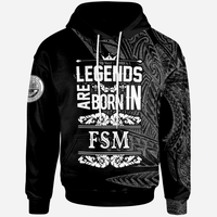 Federated States of Micronesia Hoodie Legends Are Born In White Color Unisex White - Polynesian Pride