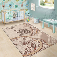 Fiji Area Rug - Hibiscus Flowers Vintage Style - Polynesian Pride