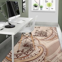 Fiji Area Rug - Hibiscus Flowers Vintage Style - Polynesian Pride