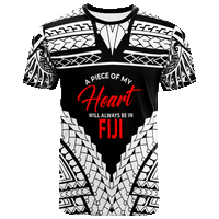 Fiji T Shirt A Piece of My Heart Unisex White - Polynesian Pride