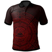 American Samoa Polo Shirt Polynesian Circle (Red) Unisex Red - Polynesian Pride