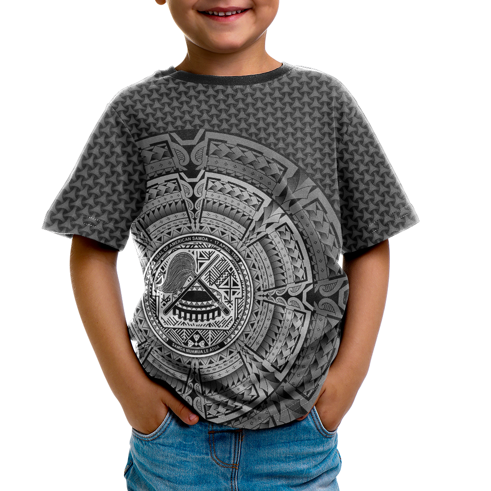 American Samoa Polynesian T Shirt Polynesian Circle (White) - Polynesian Pride