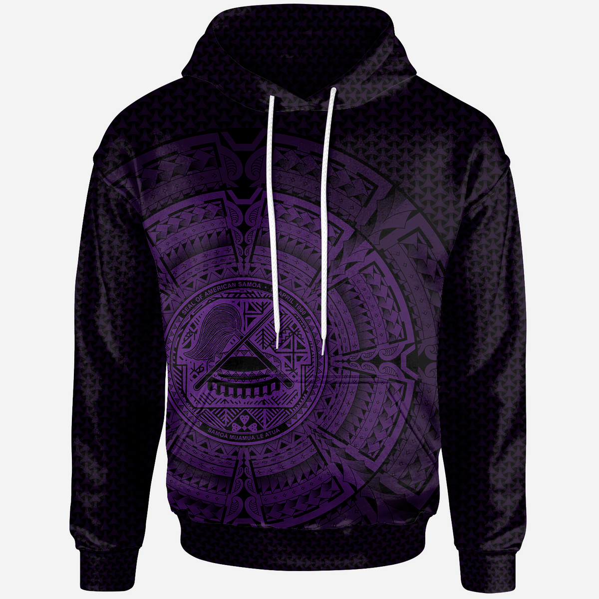 American Samoa Hoodie Polynesian Circle (Purple) Unisex Purple - Polynesian Pride