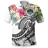 FSM Polynesian Polo Summer Plumeria (White) Unisex White - Polynesian Pride