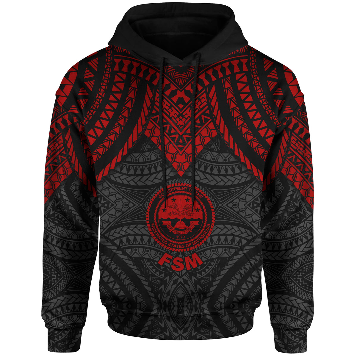 Federated States of Micronesia Hoodie Micronesian Pattern Armor Style - Polynesian Pride