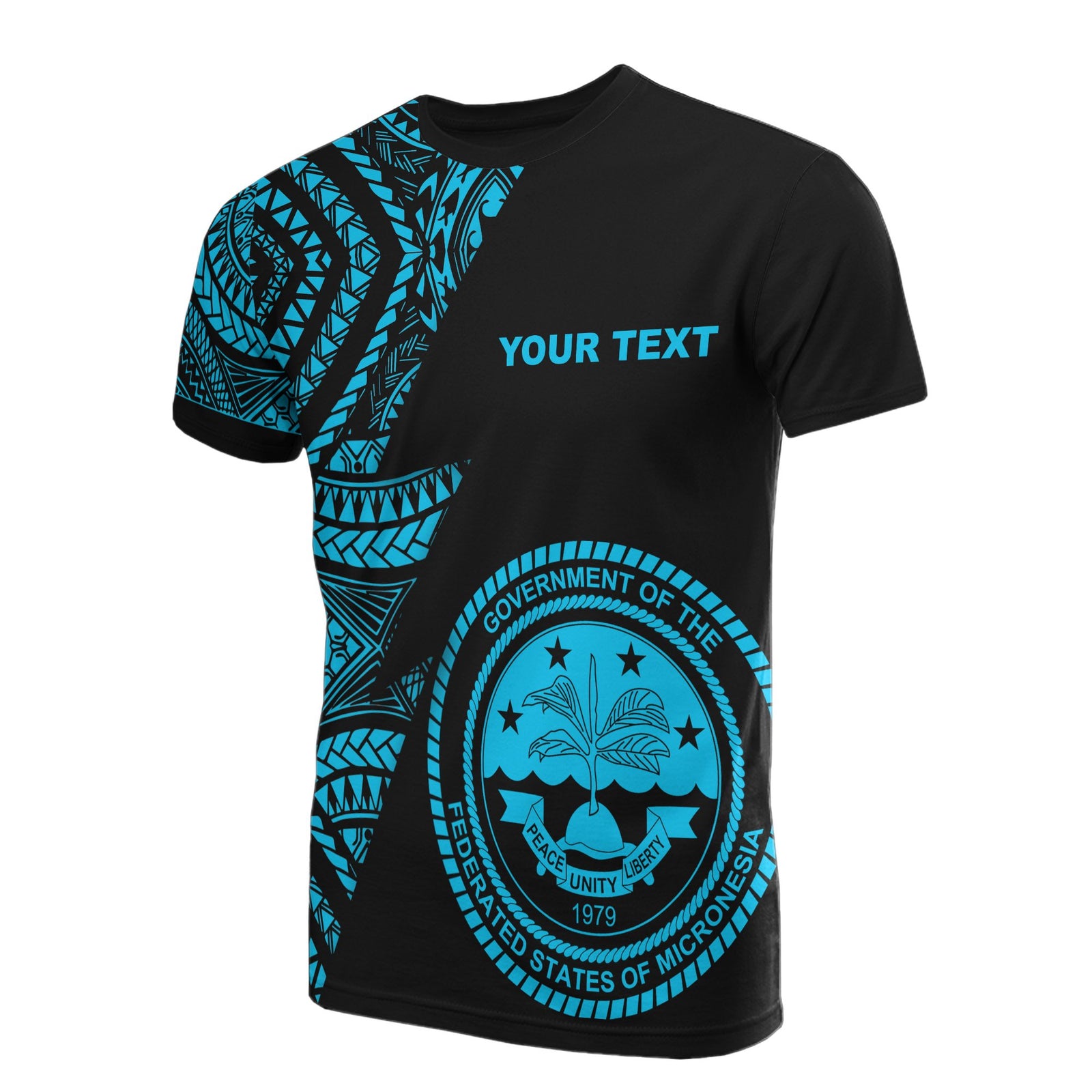 Federated States of Micronesia Custom T Shirt Micronesian Pattern Neon Style Unisex Neon - Polynesian Pride