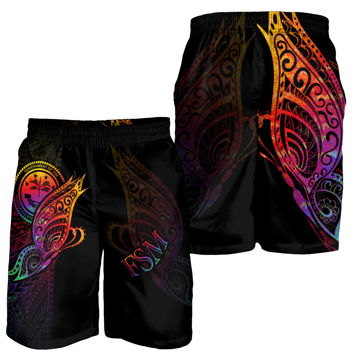 Federated States of Micronesia Men's Shorts - Butterfly Polynesian Style - Polynesian Pride