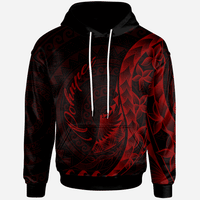 Pohnpei Hoodie Polynesian Pattern Style Red Color Unisex Red - Polynesian Pride