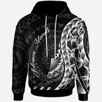 Solomon Islands Hoodie Polynesian Pattern Style Unisex Black - Polynesian Pride