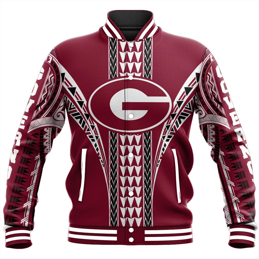 Hawaii Baseball Jacket - Farrington High Baseball Jacket - AH Unisex Red - Polynesian Pride