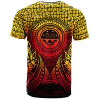 Federated States of Micronesia Pattern T Shirt Circle Pattern Yellow - Polynesian Pride