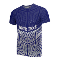 Federated States of Micronesia Polynesian Custom T Shirt Blue Pride Map and Seal Unisex Blue - Polynesian Pride