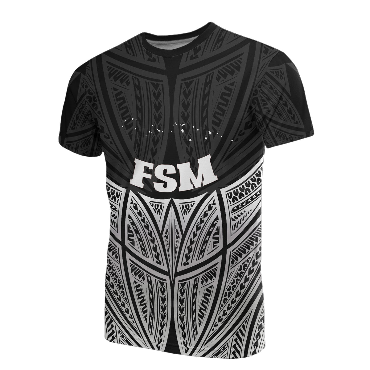 Federated States of Micronesia Polynesian T Shirt Black Pride Map and Seal Unisex Black - Polynesian Pride