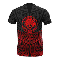 Federated States of Micronesia Polynesian T Shirt Red Black Pride Map and Seal - Polynesian Pride