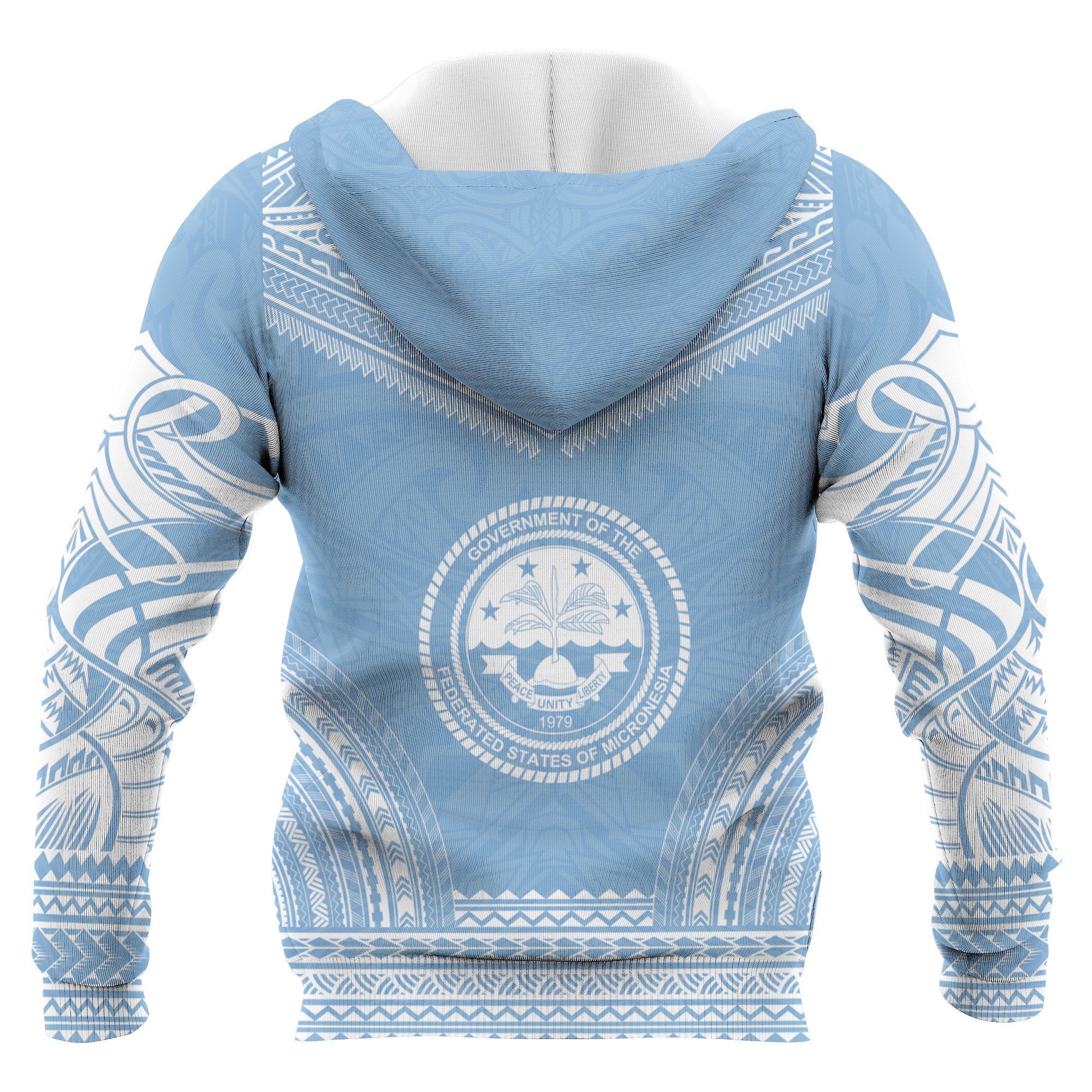 Federated States of Micronesia Polynesian Chief Custom Hoodie Flag Version Unisex Blue - Polynesian Pride