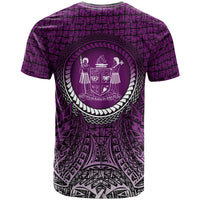 Fiji T Shirt Circle Pattern Purple - Polynesian Pride