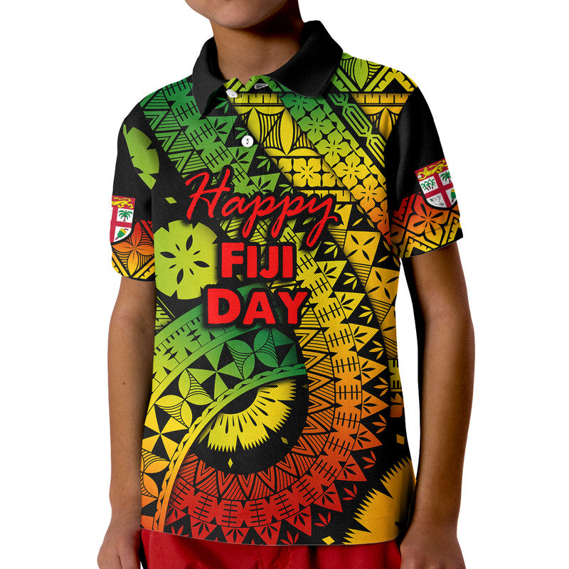 Fiji Day Polo Shirt Masi Kesa Reggae Style LT9 - Polynesian Pride