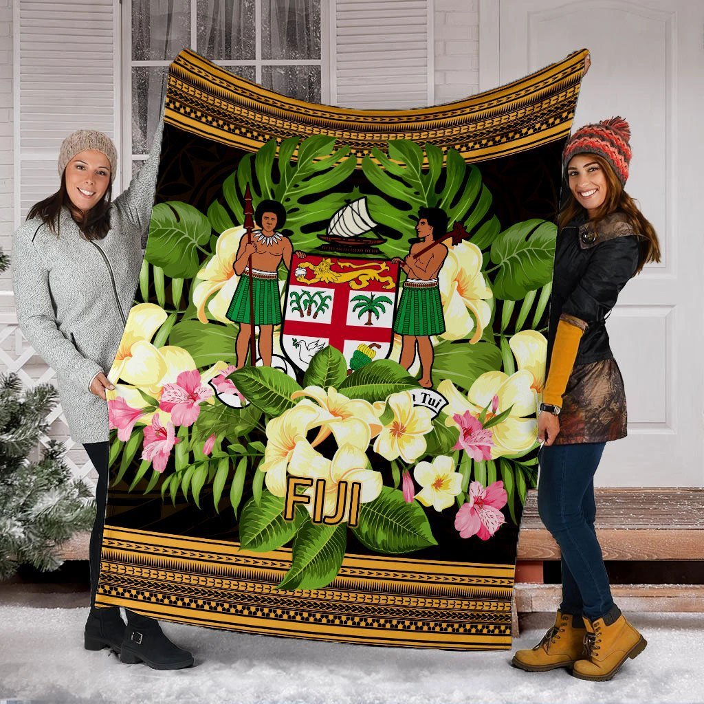 Fiji Premium Blanket - Polynesian Gold Patterns Collection - Polynesian Pride