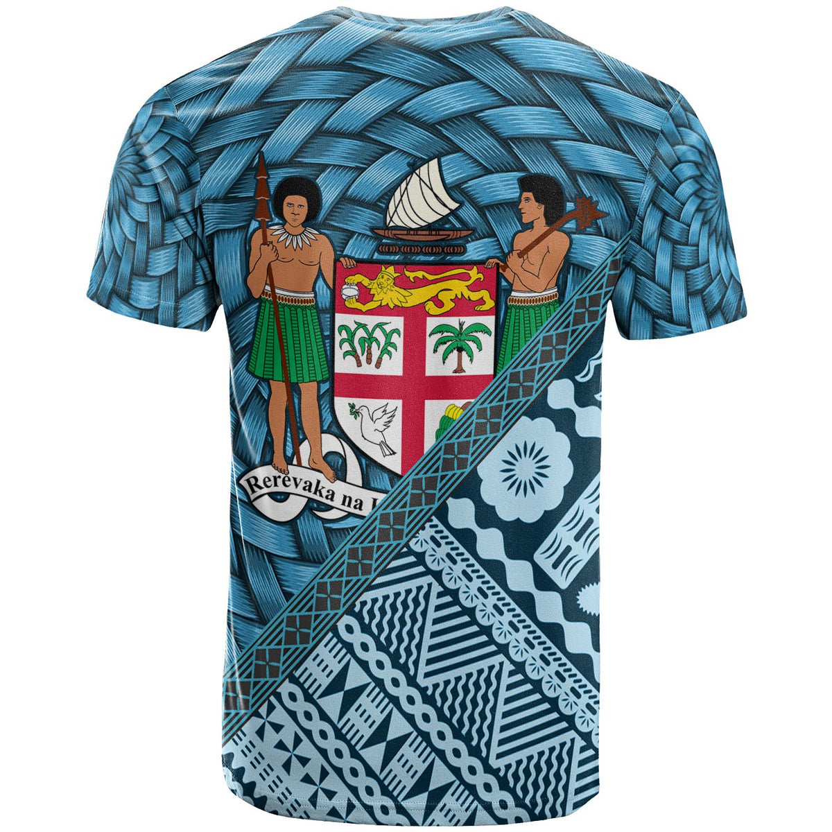 Fiji T Shirt Nadi Tapa Patterns With Bamboo - Polynesian Pride