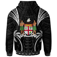 Fiji Hoodie Blood Runs Through My Veins Style Black - Polynesian Pride