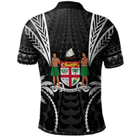 Fiji Polo Shirt Blood Runs Through My Veins Style Black - Polynesian Pride