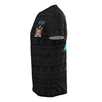 Fiji Tapa All Over Print T Shirt Fiji Flag Coat of Arms - Polynesian Pride