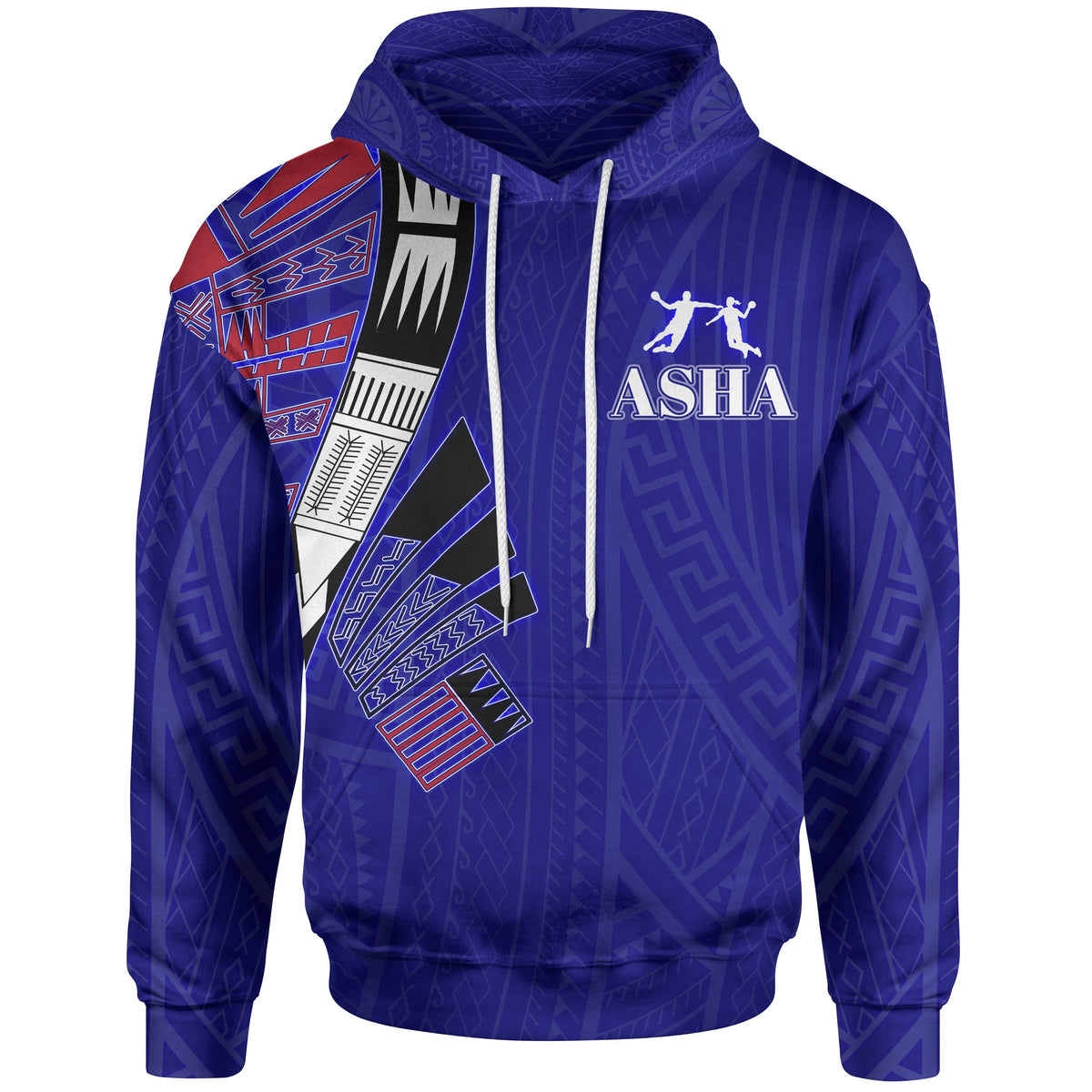 American Samoa Hoodie SHA Polynesian Patterns Unisex Black - Polynesian Pride