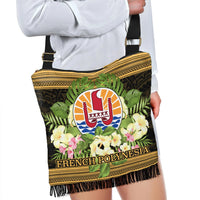 French Polynesia Boho Handbag - Polynesian Gold Patterns Collection - Polynesian Pride