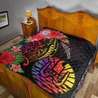 French Polynesia Premium Quilt - Tropical Hippie Style - Polynesian Pride