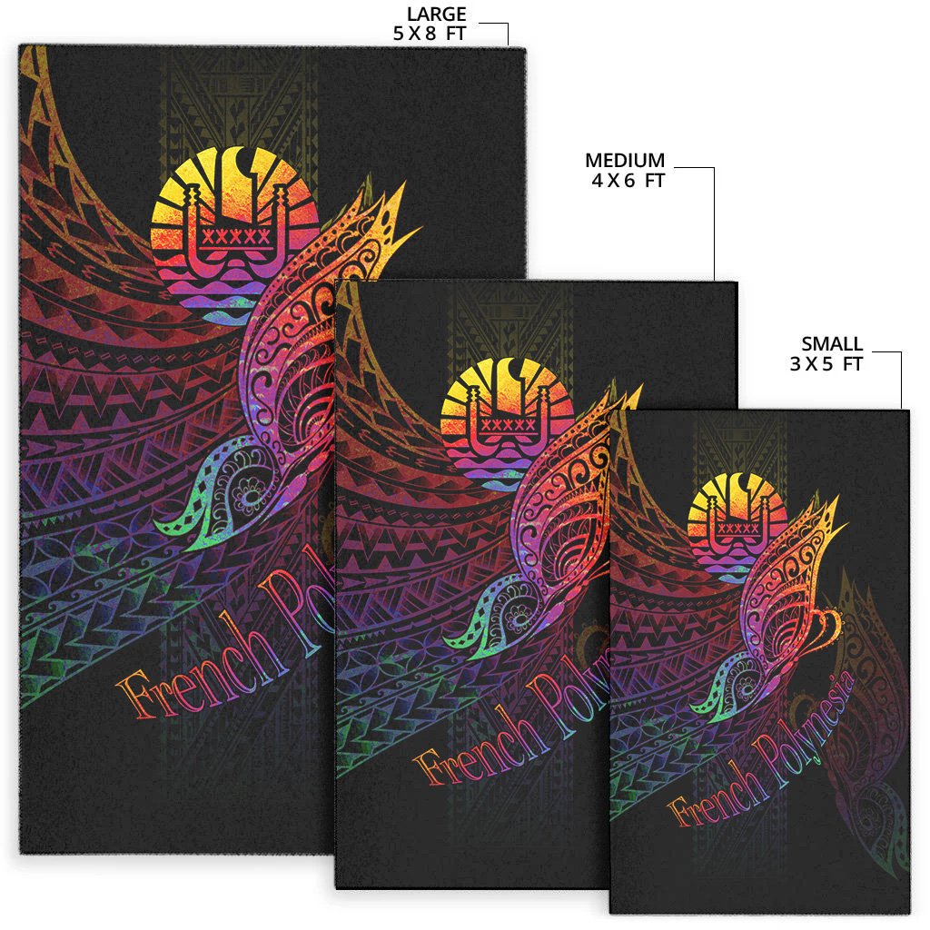 French Polynesia Area Rug - Butterfly Polynesian Style - Polynesian Pride