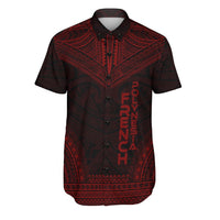 French Polynesia Polynesian Chief Shirt - Red Version Men Red - Polynesian Pride