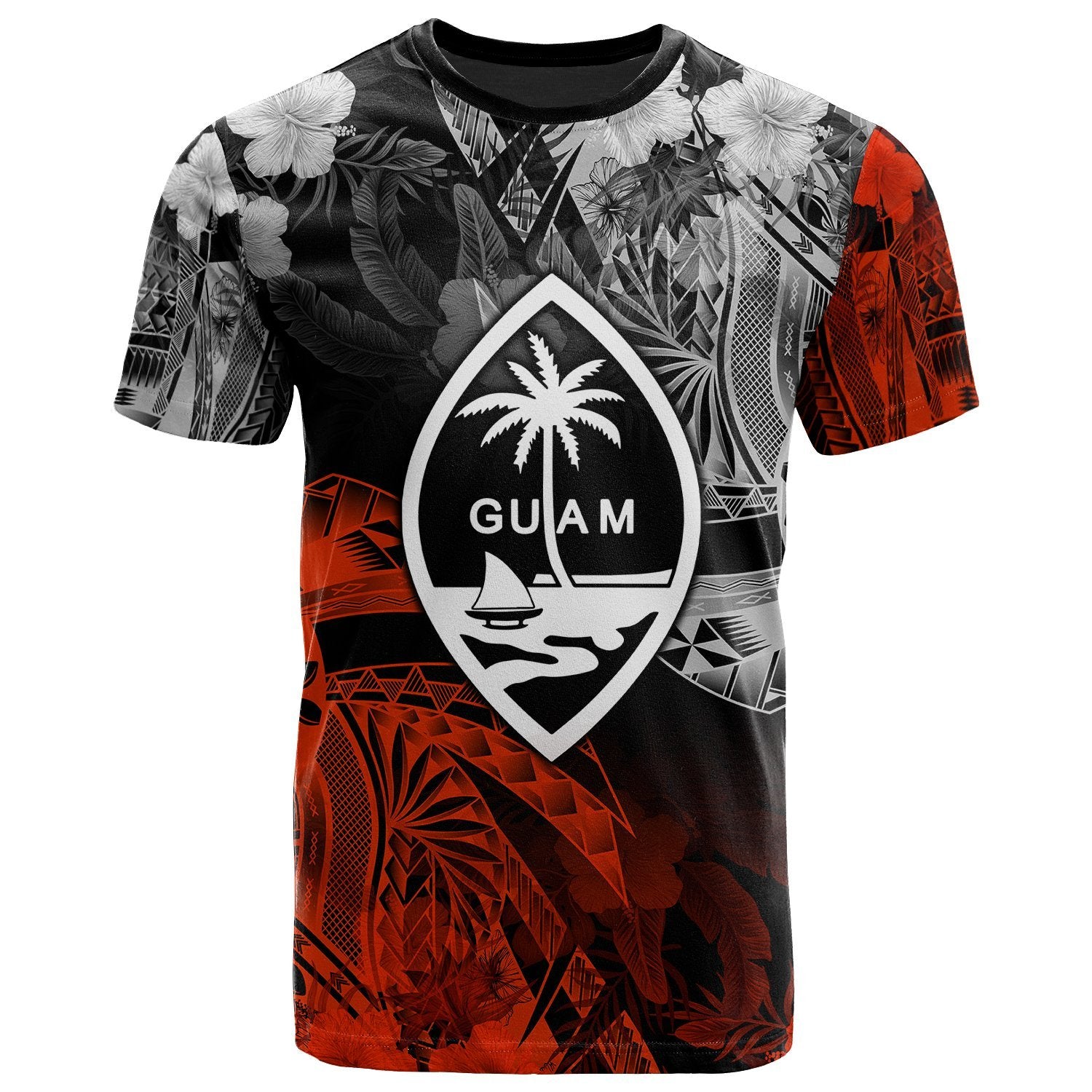 Guam Polynesian T Shirt Vintage Polynesian Unisex Red - Polynesian Pride