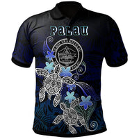 Palau Polynesian Polo Shirt Blue Turtle Couple Unisex Blue - Polynesian Pride