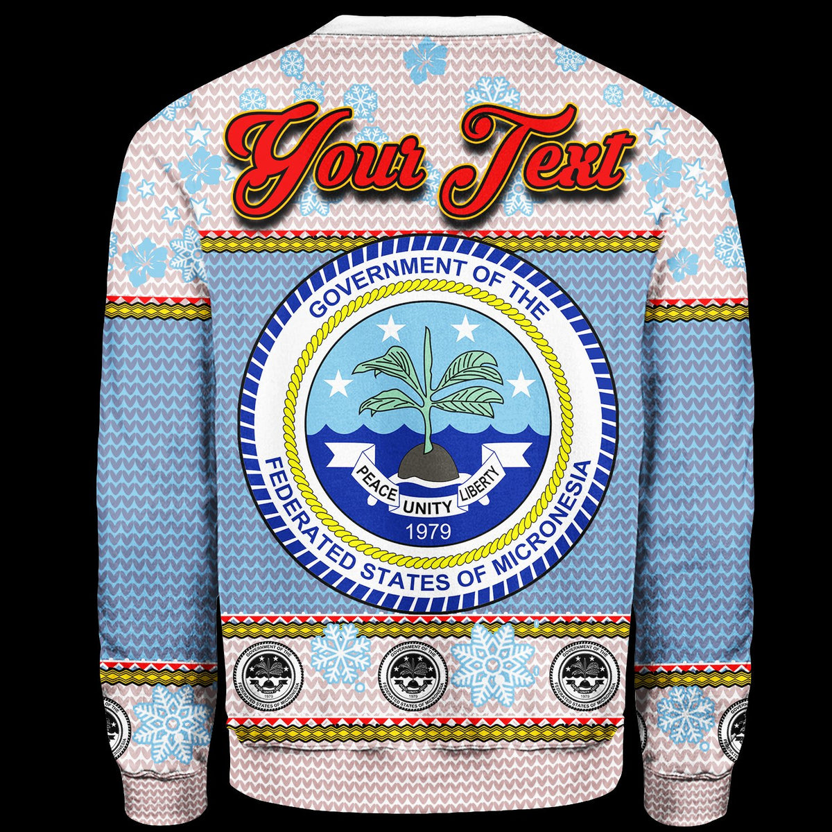 Federated States Of Micronesia Custom Personalised Christmas Sweater - Santa Claus Polynesian Tattoo - Polynesian Pride