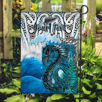 (Custom Personalised) Manaia Maori Flag Fern Aotearoa Blue Waves LT13 House Flag - Polynesian Pride